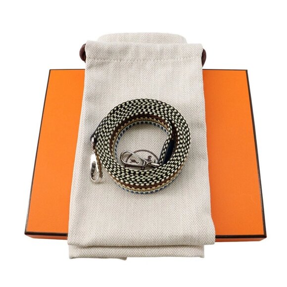 HERMES Evelyne Amazon Long Size TPM Taurillon Clemence Blue Tie - Picture 7 of 9